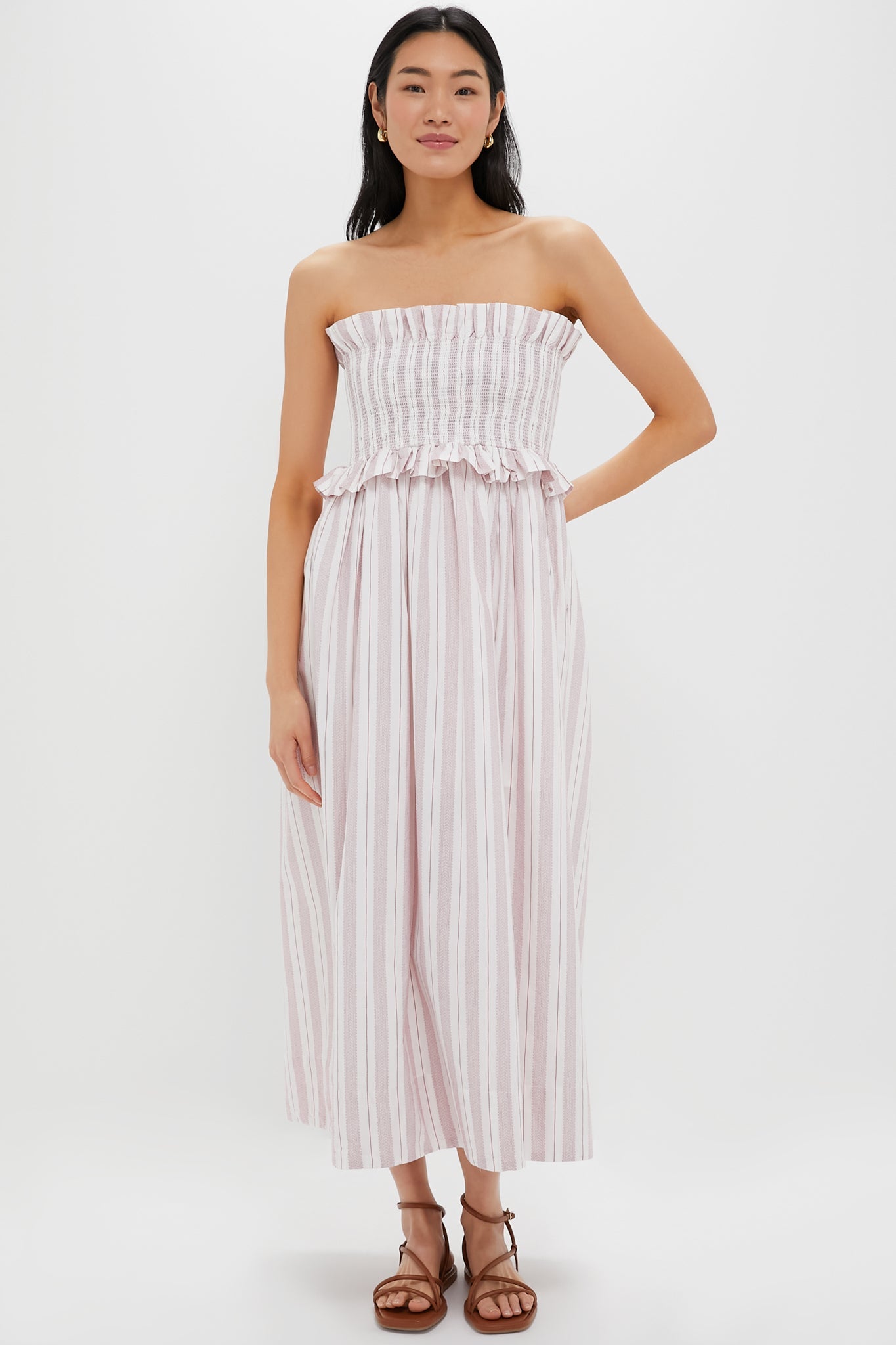 Vintage Stripe Coby Strapless Dress