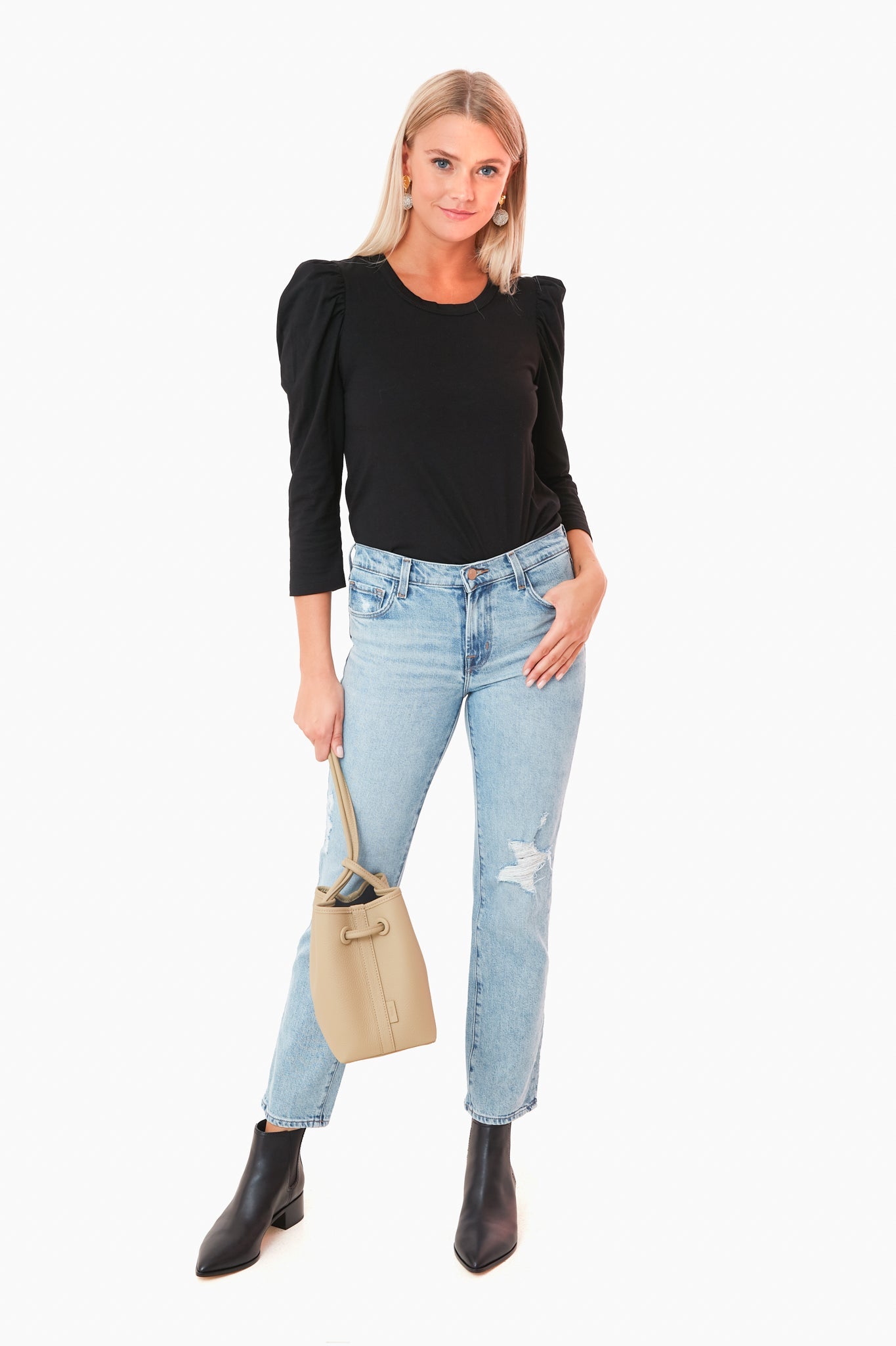Black Nellie Block Heel Chelsea Boots