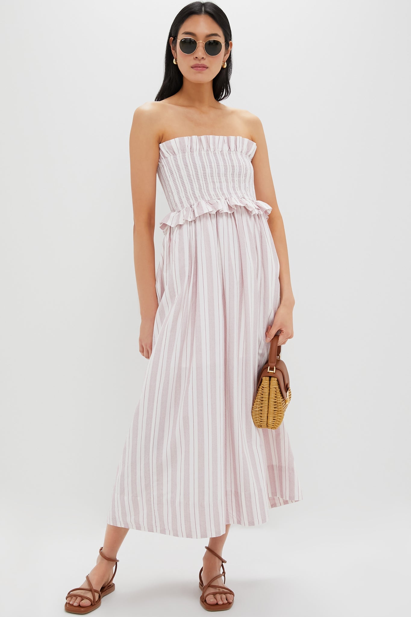 Vintage Stripe Coby Strapless Dress