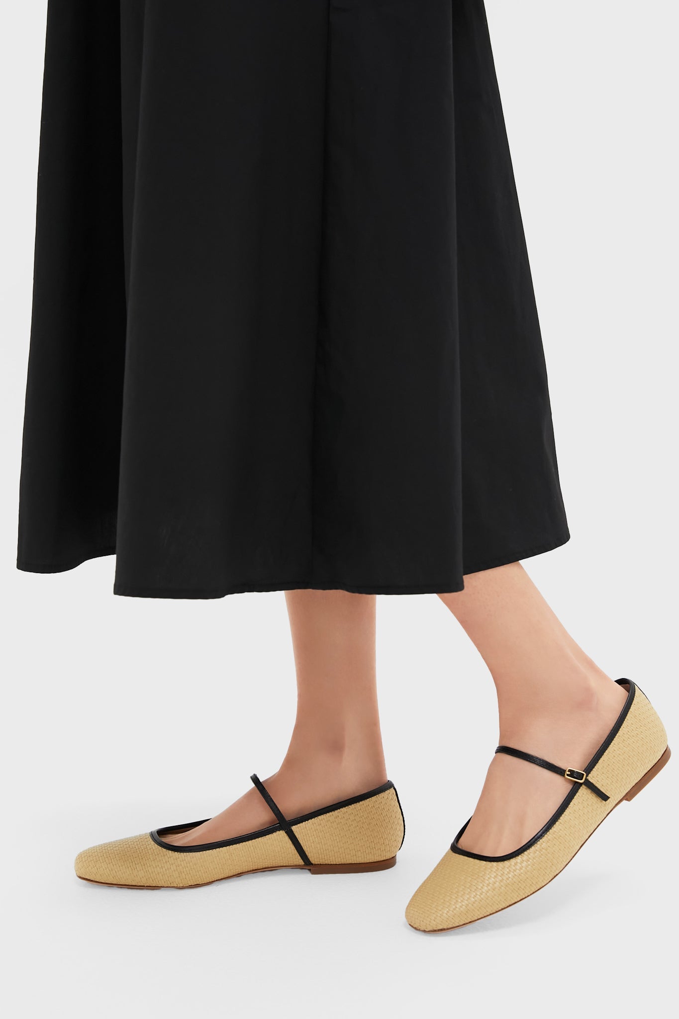 Black Striped Midi Dress