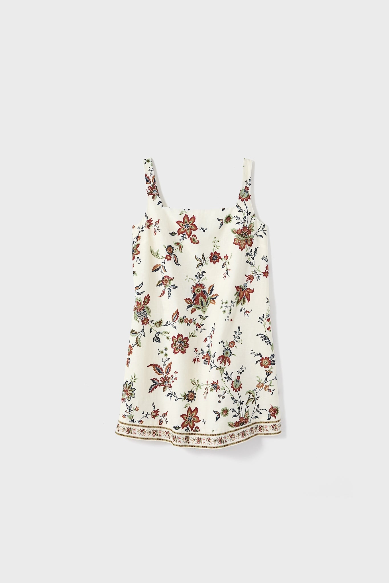 Terracotta Chintz Cotton Linen Cassie Dress